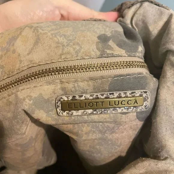 Elliot Lucca Sintra Snakeskin print embossed leather handbag - Picture 12 of 12